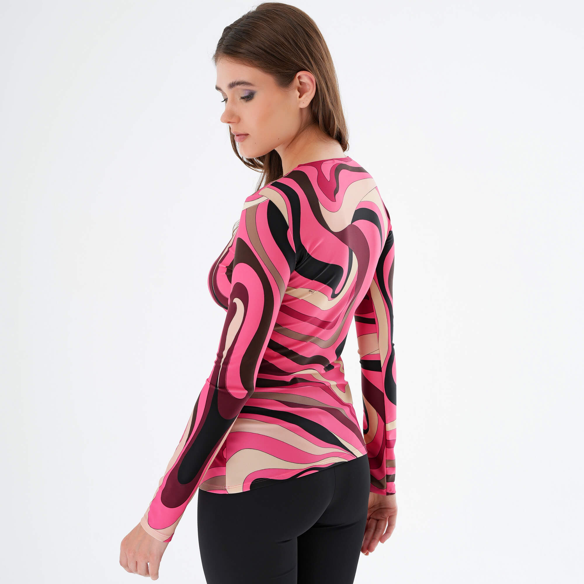 Emilio Pucci - Marmo Print Long Sleeved Top M 